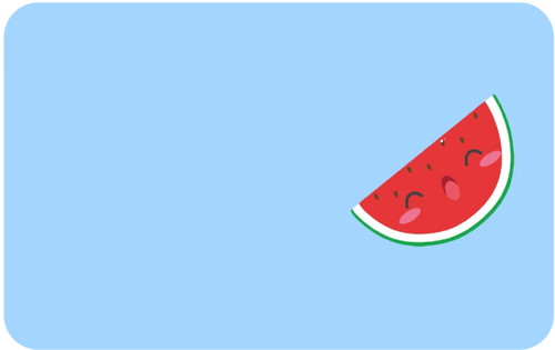 Watermelon Sticker No Myki Logo